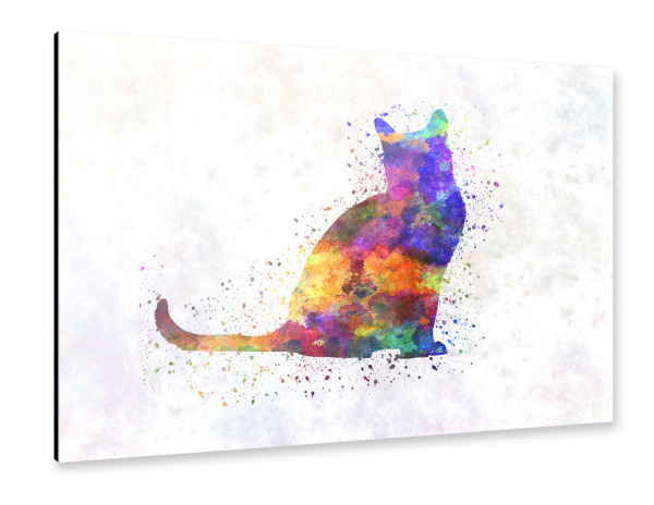 Alu-Dibond "Bombay-Katze im Aquarell" 30x20 cm artboxONE
