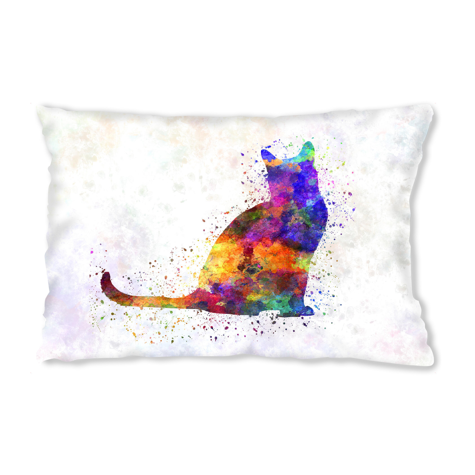 Design-Kissen "Bombay-Katze im Aquarell" artboxONE - Tiere,Abstrakt - Katze,Haustier,Katze,Tier,Aquarell,Zeichnung,Kinderdekoration,Dekoration