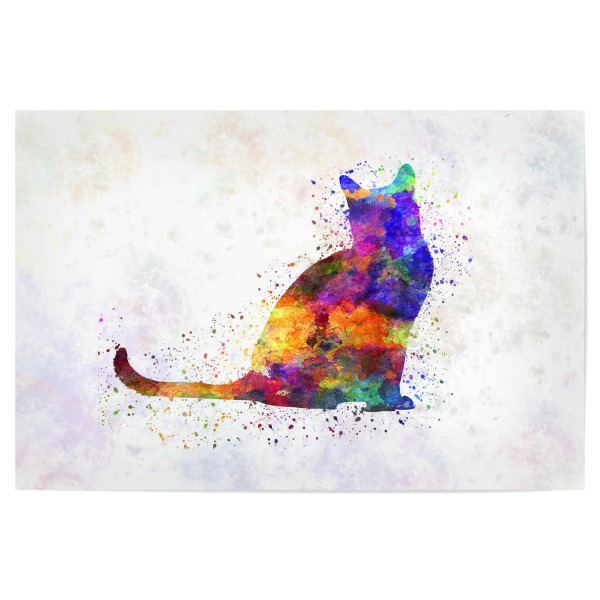 Poster 30x20 cm "Bombay-Katze im Aquarell" artboxONE - Tiere,Abstrakt - Katze,Haustier,Katze,Tier,Aquarell,Zeichnung,Kinderdekoration,Dekoration