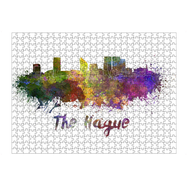 artboxONE Puzzle "DEN HAAG Skyline in Aquarell-x" artboxONE - Städte,Abstrakt,Architektur