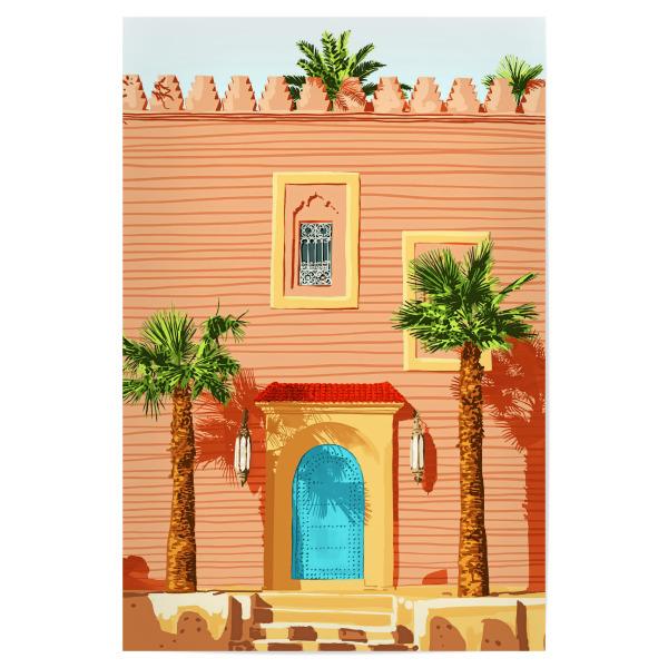 Poster 30x20 cm "Die blaue Tür" artboxONE - Architektur