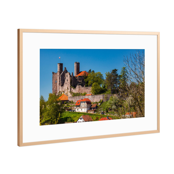 Poster mit Rahmen Kupfer "Die Burg Hanstein" artboxONE - Natur,Architektur