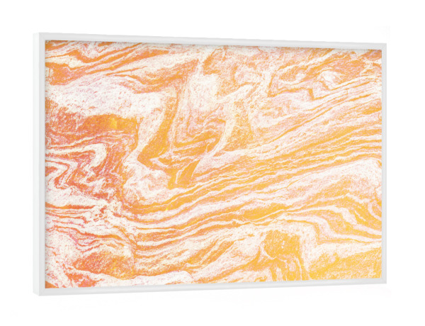 Poster mit weißem Rahmen "Goldene Schwingungen" artboxONE - Abstrakt,Marmor