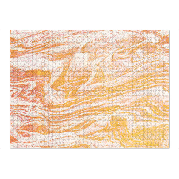 Puzzle Ravensburger "Goldene Schwingungen" artboxONE - Abstrakt,Marmor - Aerosol,Impressionismus,Gold,Golden,Wellen,Abstrakt,Gelb,Stein,Textur,Natur