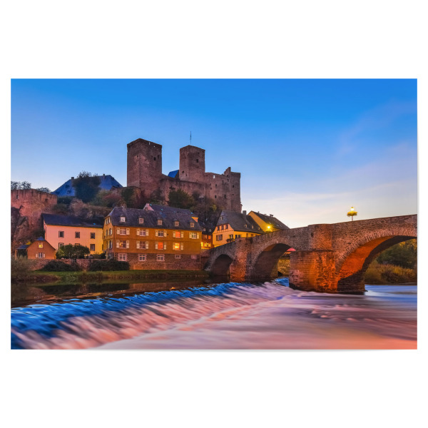 Poster "Runkel, Hessen" artboxONE - Städte - Runkel,Hessen,Deutschland,Burg,Lahn,Fluß,Brücke,Alt,Deutsch,Malerisch