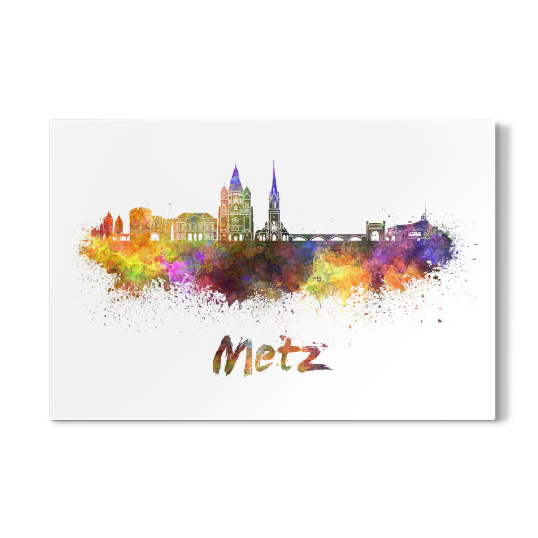 Galerie-Print "METZ Skyline in Aquarell-g" 30x20 cm artboxONE