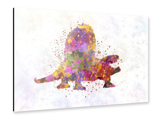 Alu-Dibond "Dimatrodon in Aquarell" 30x20 cm artboxONE