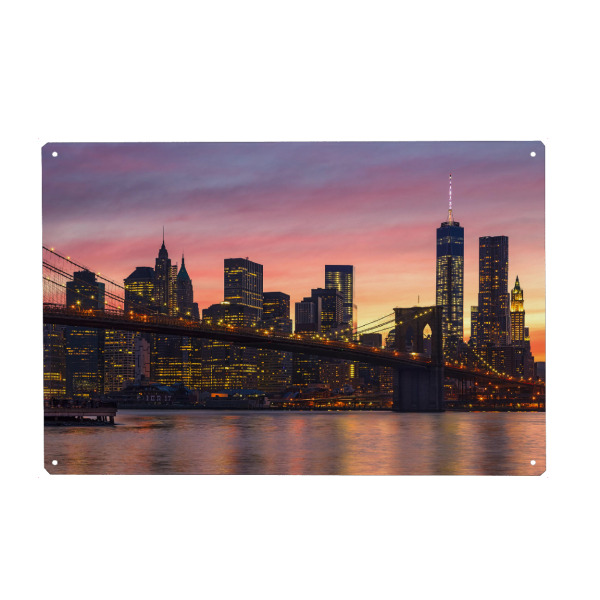 Metall Poster "New York City - Lower Manhattan" artboxONE - Städte,Städte / New York,Reise