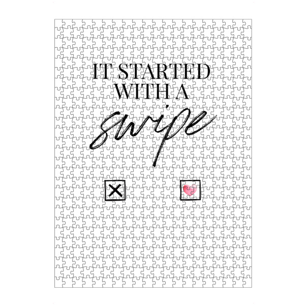 Puzzle Ravensburger "It started with a swipe" artboxONE - Typografie,Menschen,Liebe