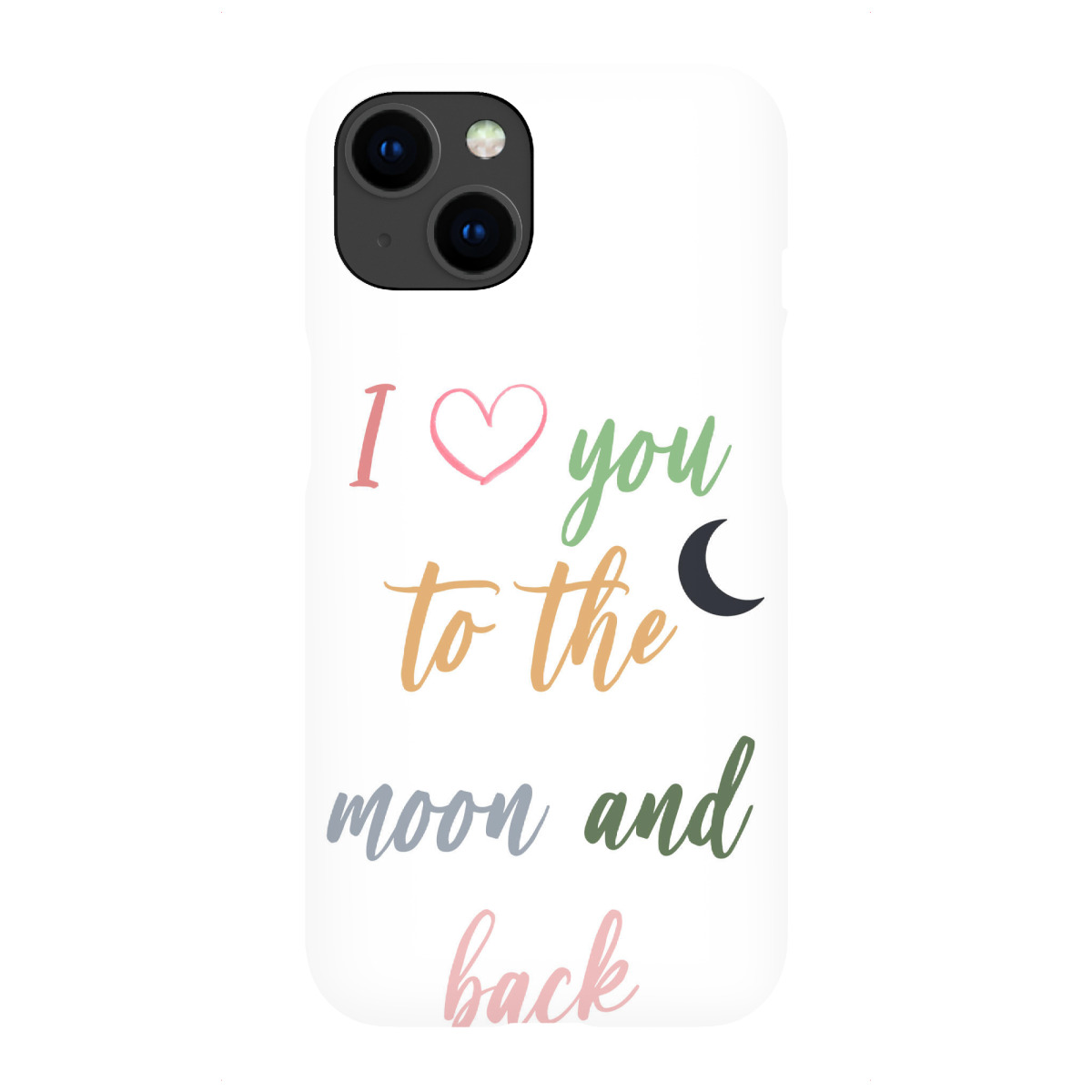 iPhone "To the moon and back - bunt" Premium-Case Handyhülle artboxONE