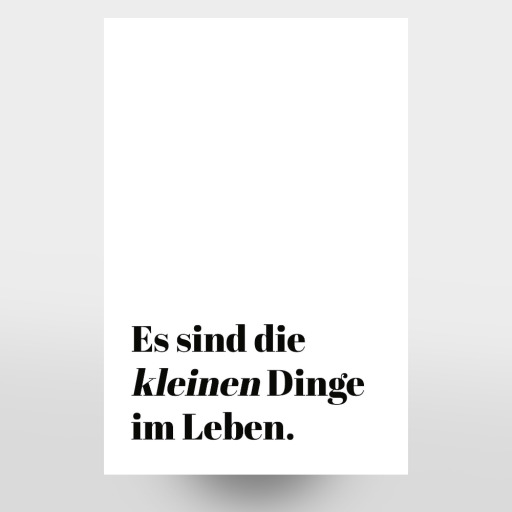 Es sind die kleinen Dinge