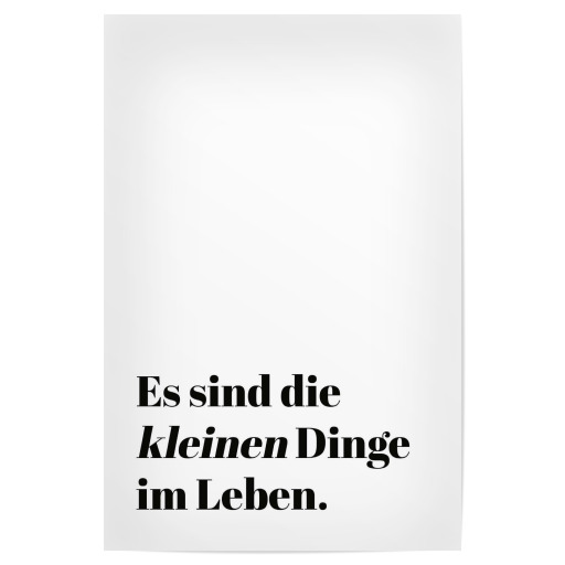 Es sind die kleinen Dinge