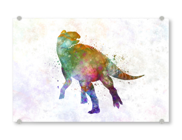 Acrylglasbild "Edmontosaurus im Aquarell" artboxONE - Tiere,Abstrakt
