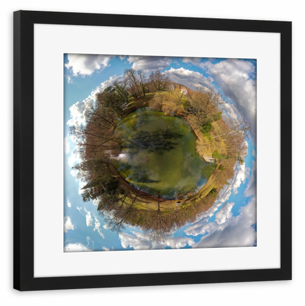 Poster mit Rahmen schwarz "Tangerhütte-Park, Parksee" artboxONE - Städte,Natur,Reise,Architektur,Städte / Weitere