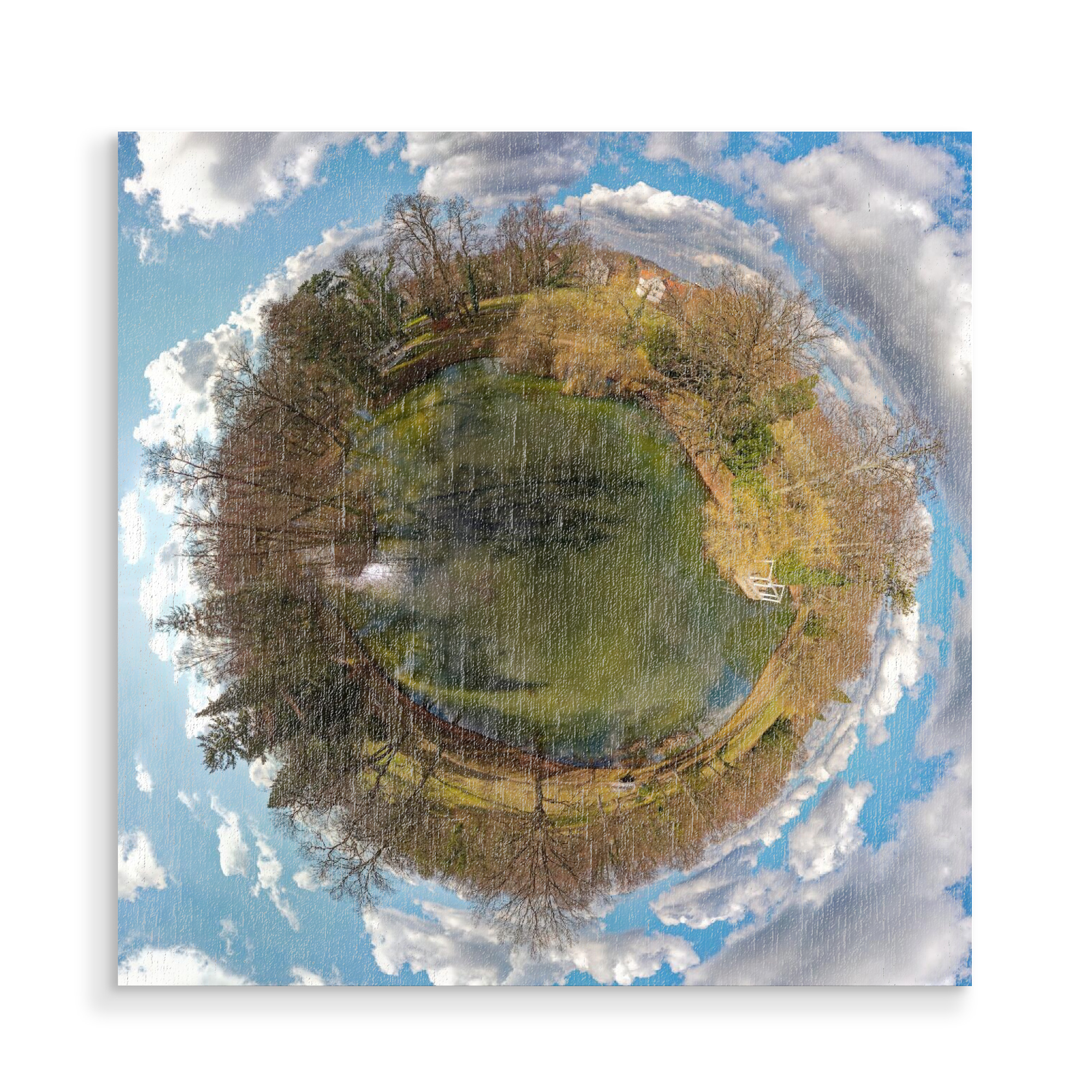 Holzbild "Tangerhütte-Park, Parksee" artboxONE - Städte,Natur,Reise,Architektur,Städte / Weitere