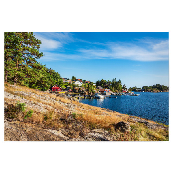 Poster 30x20 cm "Bucht Stølekilen bei Søgne" artboxONE - Natur,Reise,Reise / Strand und Meer,Reise / Länder
