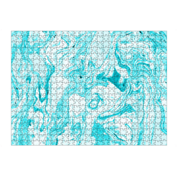 Puzzle Ravensburger "Ozeanblauer Marmor" artboxONE - Abstrakt,Marmor - Grafik,Andere,Muster,Abstrakt,Marmor,Exotisch,Blau,Ozean,Meer,Wellen