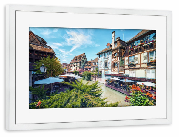 Poster mit Rahmen weiß "Colmarer Architektur" artboxONE - Städte,Reise,Architektur,Reise / Länder,Städte / Weitere