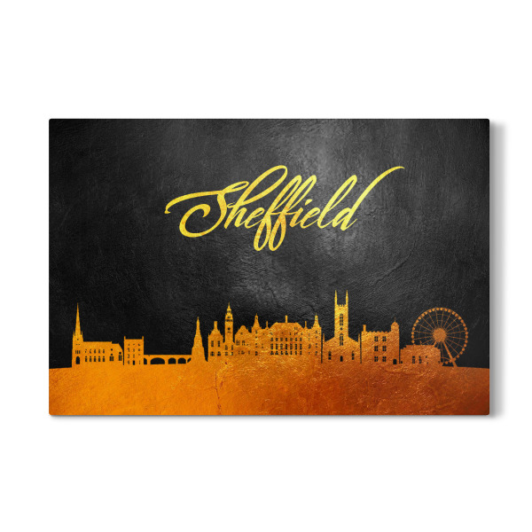 Galerie-Print "Sheffield-England-Goldskyline" 30x20 cm artboxONE