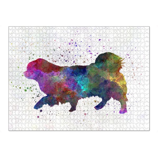 Puzzle Ravensburger "Tibetischer Spaniel im Aquarell" artboxONE - Tiere,Abstrakt