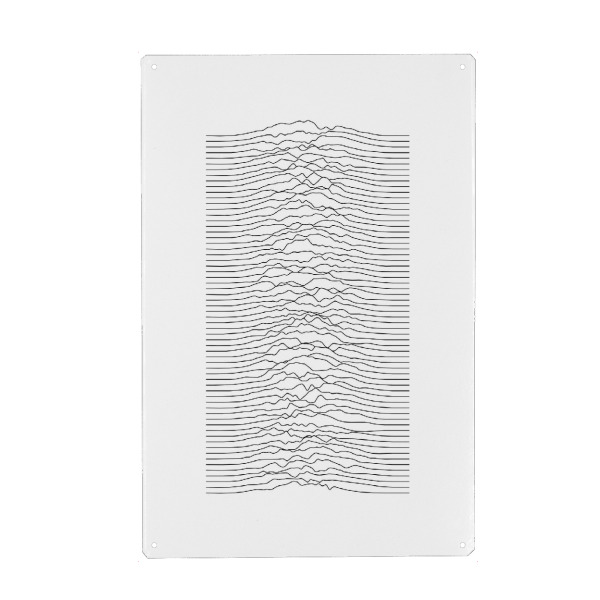 Metall Poster "Mono-Wellenform" artboxONE - Abstrakt,Geometrie,Galaxy