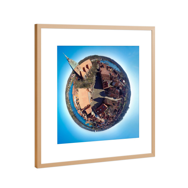 Poster mit Rahmen Kupfer "Mölln-Markt - Rathaus" artboxONE - Städte,Reise,Architektur,Reise / Länder,Städte / Weitere