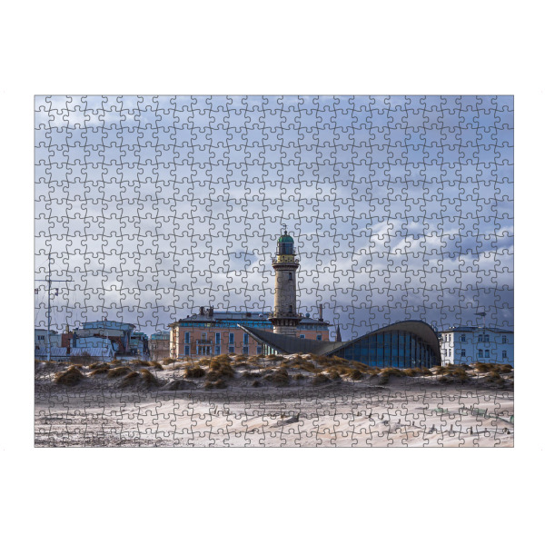 artboxONE Puzzle "Teepott, Leuchtturm und Strand" artboxONE - Natur,Reise,Architektur,Reise / Strand und Meer