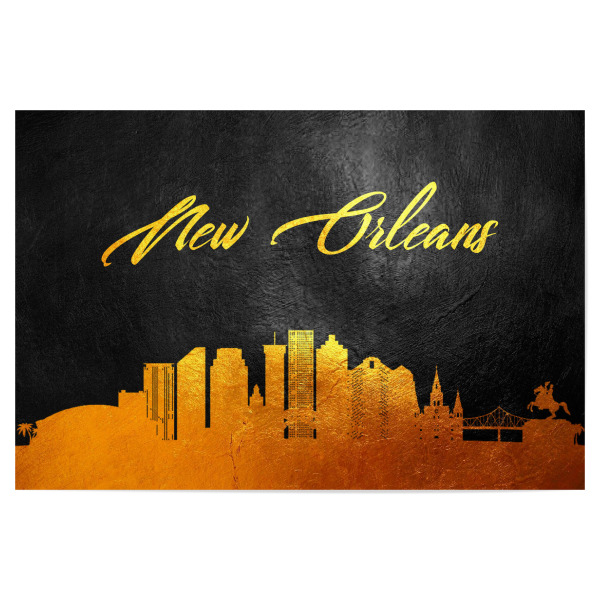 Poster "New-Orleans-Louisiana-Gold" artboxONE - Städte - New orleans,Louisiana,Gold,Skyline,Stadt