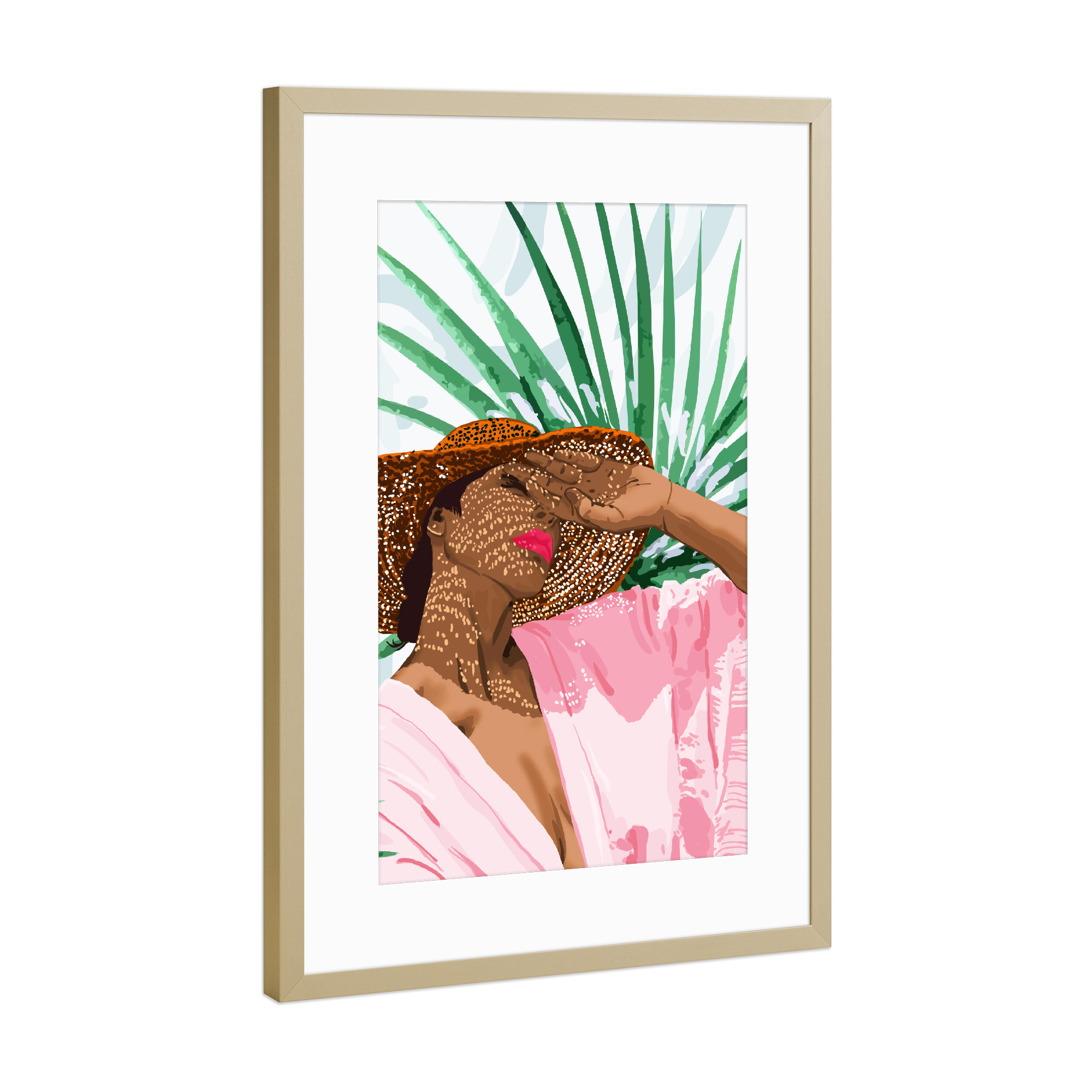 Poster mit Rahmen Gold "Sunshine in My Soul" artboxONE - Menschen
