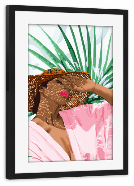 Poster mit Rahmen schwarz "Sunshine in My Soul" artboxONE - Menschen