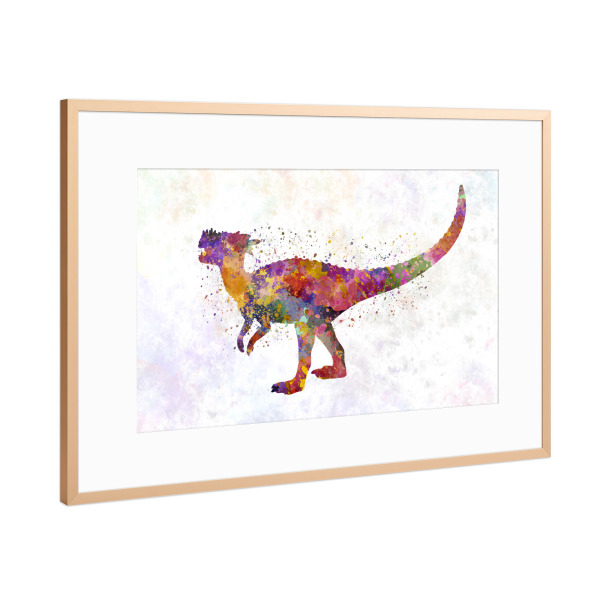 Poster mit Rahmen Kupfer "Dracorex in watercolor" artboxONE - Tiere,Abstrakt