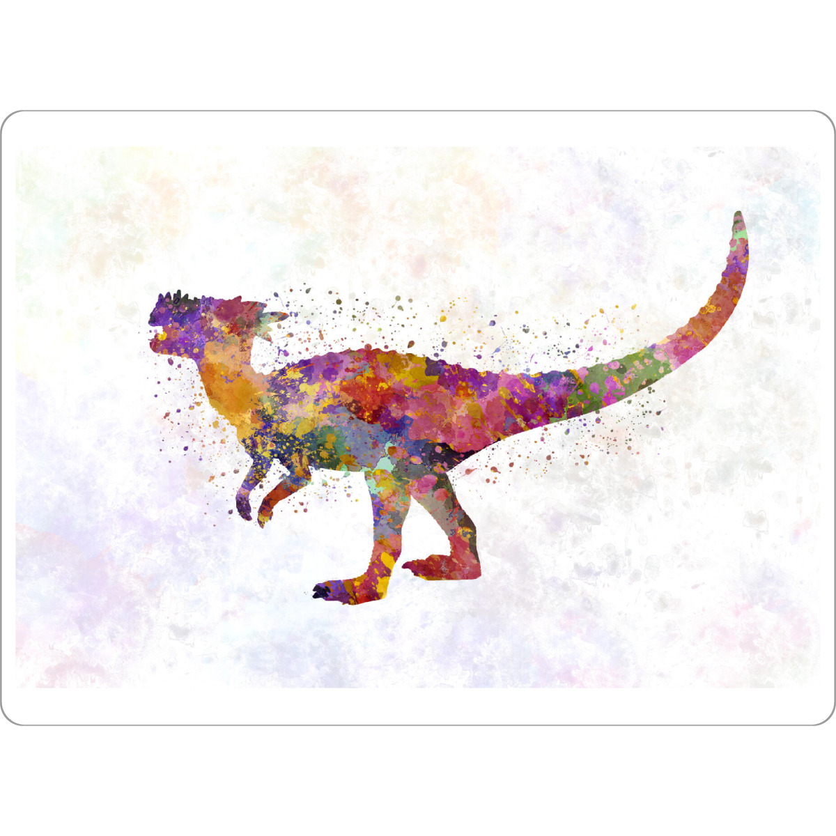 Tischset "Dracorex in watercolor" artboxONE - Tiere,Abstrakt - Dinosaurier,Prähistorisch,Farbe,Aquarell,Bunt,Haustier,Wild,Kindisch,Tier,Antike