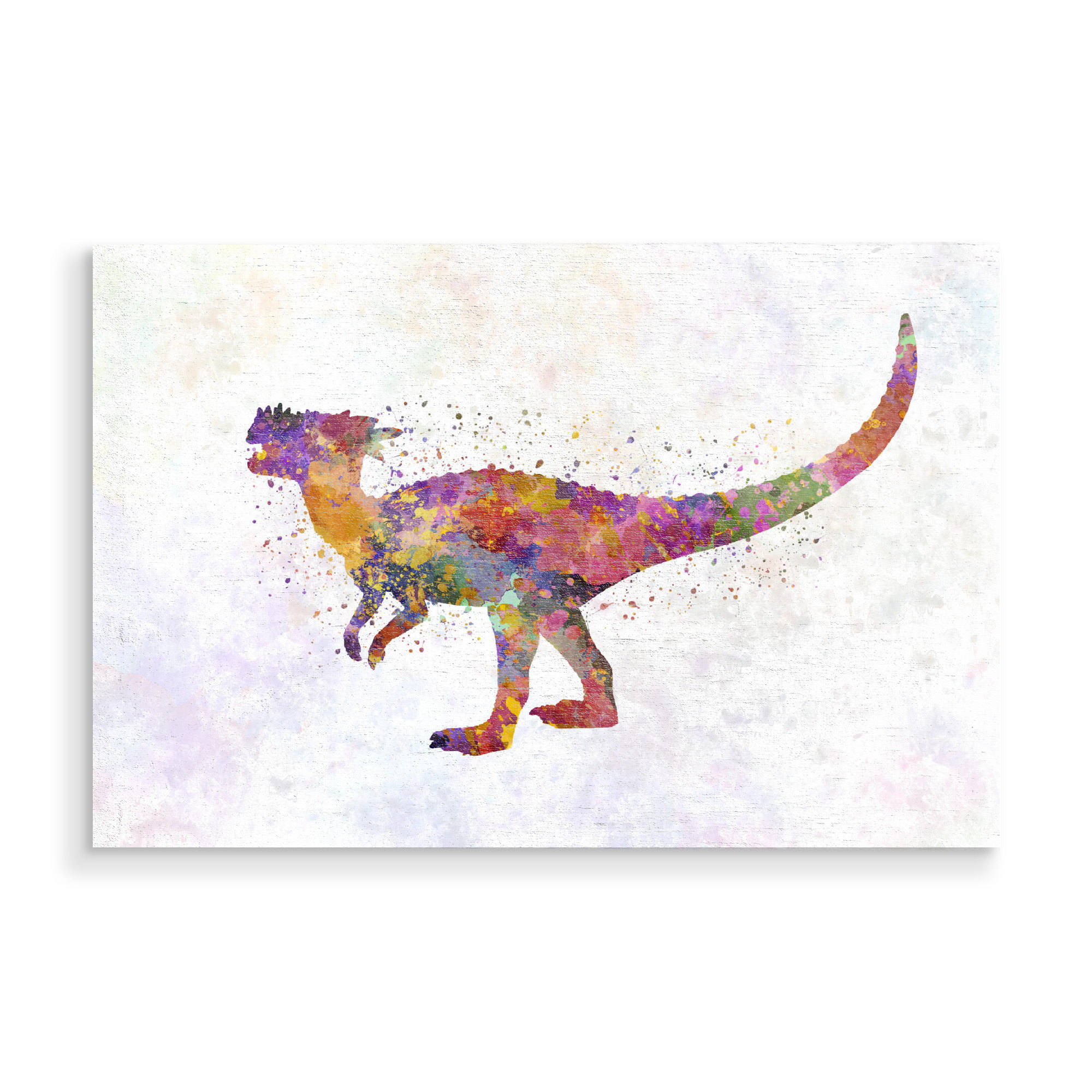 Holzbild "Dracorex in watercolor" artboxONE - Tiere,Abstrakt - Dinosaurier,Prähistorisch,Farbe,Aquarell,Bunt,Haustier,Wild,Kindisch,Tier,Antike