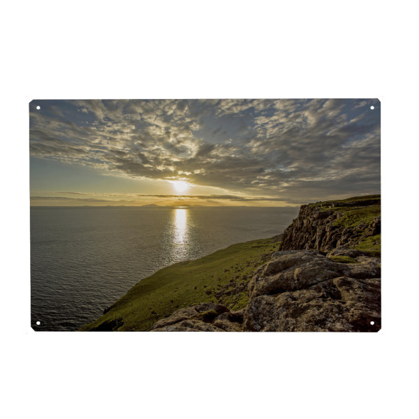 Metall Poster "Sonnenuntergang am Neist Point" artboxONE - Natur,Reise / Strand und Meer,Reise / Länder