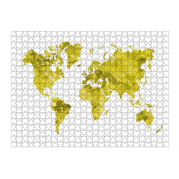 Puzzle Ravensburger "Aquarell Weltkarte-j" artboxONE - Abstrakt,Kartografie