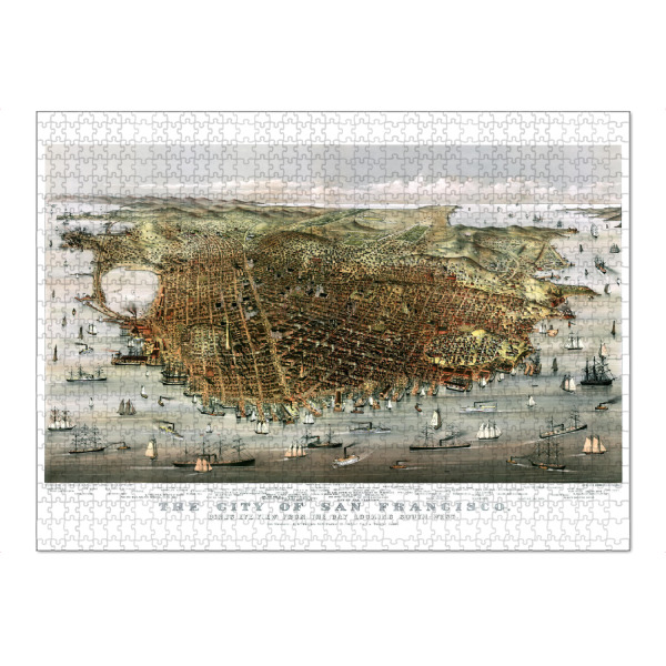 Puzzle Ravensburger "Pictorial map San Francisco" artboxONE - Architektur,Kartografie