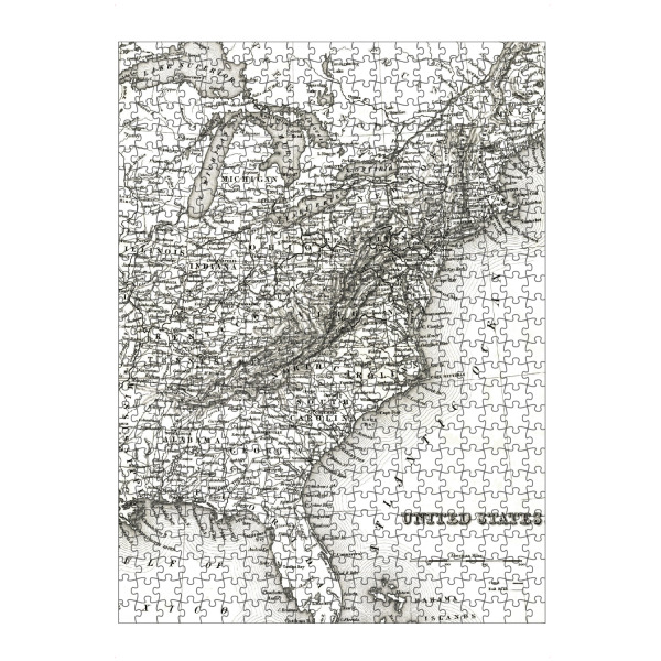 Puzzle Ravensburger "Old map - United States" artboxONE - Städte,Kartografie