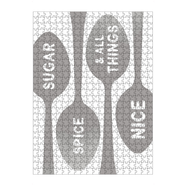 artboxONE Puzzle "Sugar & Spice I Set grau" artboxONE - Typografie,Essen & Trinken,Menschen,Schwarzweiß,Lustig