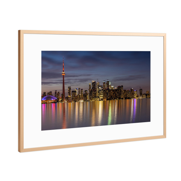 Poster mit Rahmen Kupfer "Die Skyline von Toronto" artboxONE - Städte,Architektur
