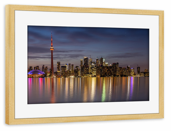 Poster mit Rahmen kiefer "Die Skyline von Toronto" artboxONE - Städte,Architektur