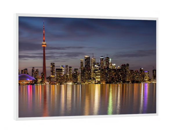 Poster mit weißem Rahmen "Die Skyline von Toronto" artboxONE - Städte,Architektur