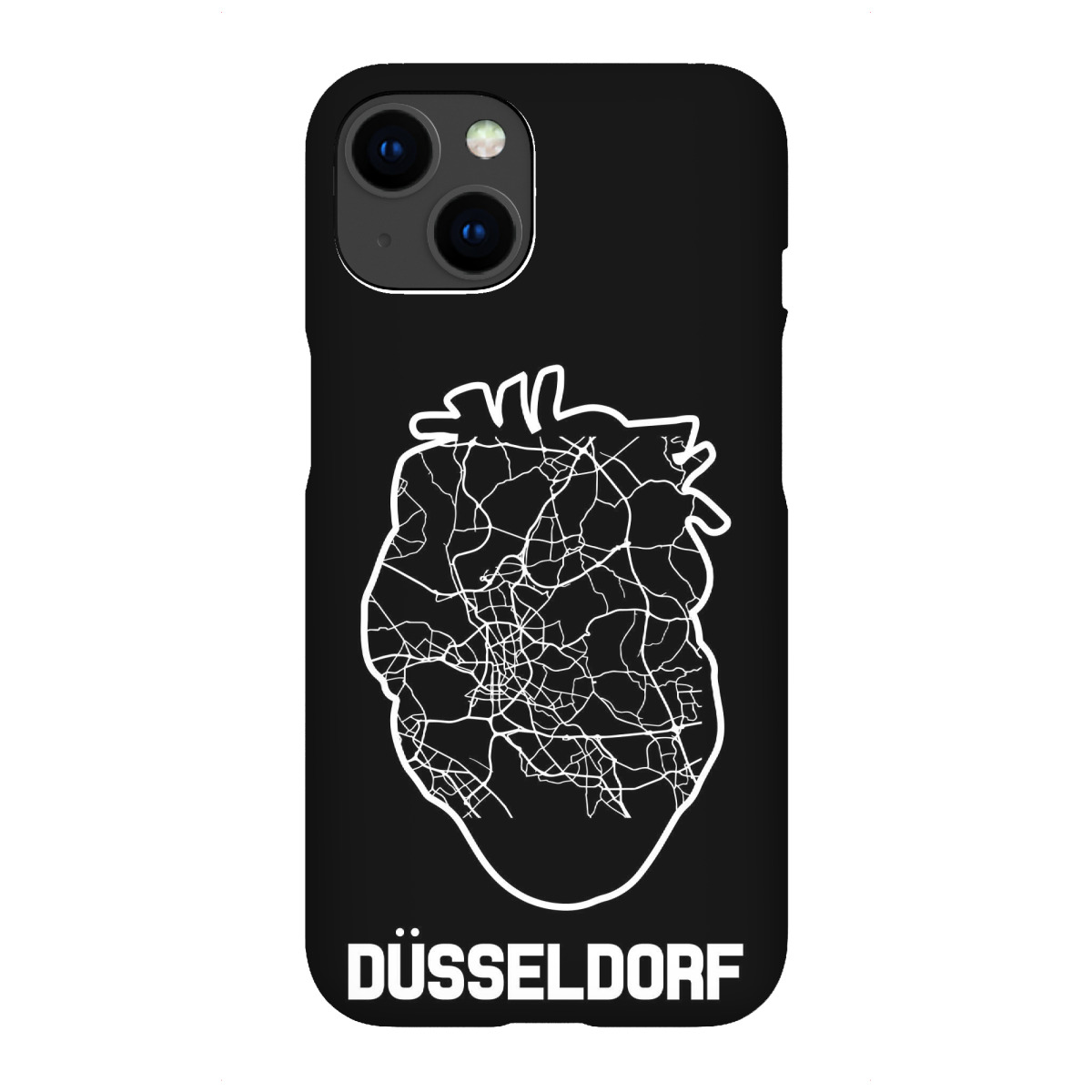 iPhone "Dusseldorf Heart Map" Premium-Case Handyhülle artboxONE