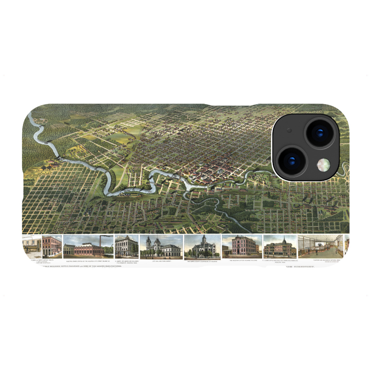 iPhone "Houston-Texas Pictorial Map" Premium-Case Handyhülle artboxONE