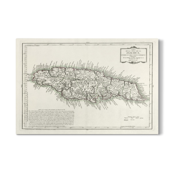 Galerie-Print "Carta de la isla de la Jamayca" 30x20 cm artboxONE