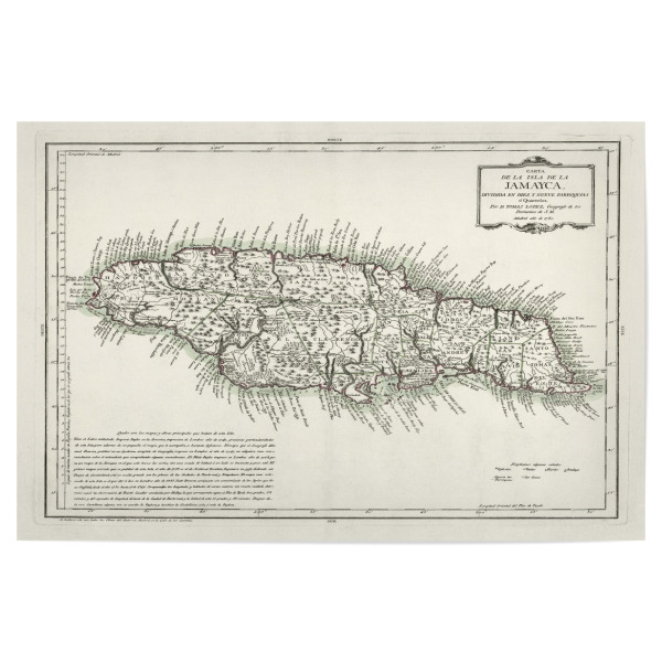Poster 30x20 cm "Carta de la isla de la Jamayca" artboxONE - Kartografie