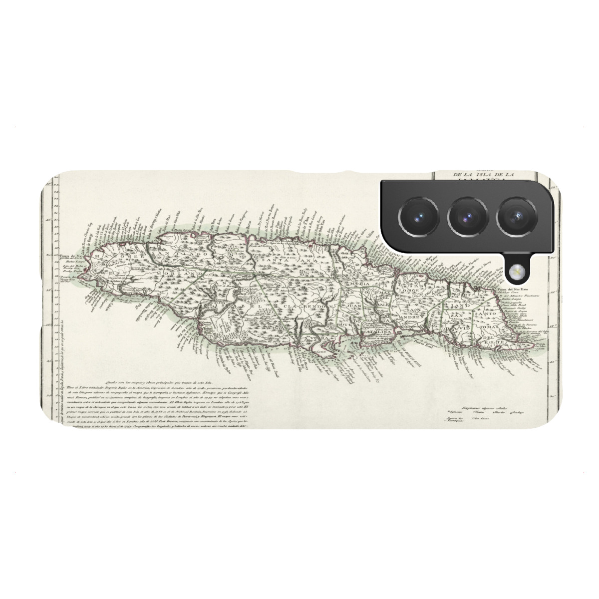 Samsung Galaxy "Carta de la isla de la Jamayca" Premium-Case Handyhülle artboxONE