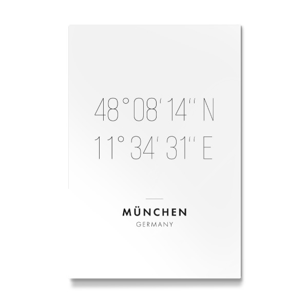 Galerie-Print "Koordinaten München" 30x20 cm artboxONE