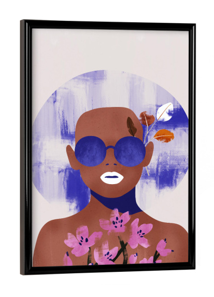 Poster mit schwarzem Rahmen "Portrait Floral von TAS" artboxONE - Natur,Floral,Abstrakt