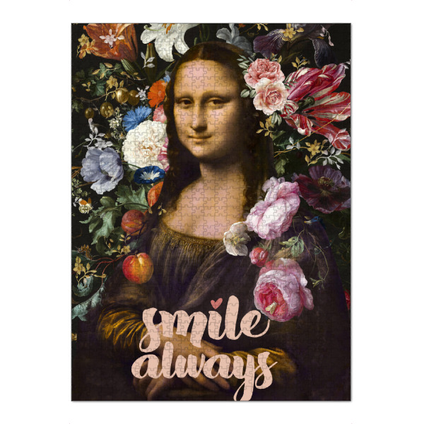 Puzzle Ravensburger "Lächle immer, Mona Lisa" artboxONE - Floral,Menschen