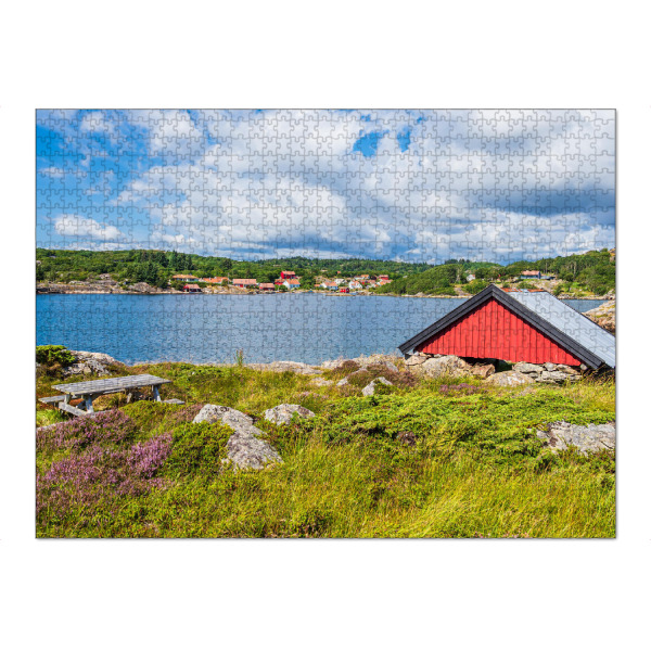 Puzzle Ravensburger "Hütte auf Skjernøya" artboxONE - Natur,Reise,Architektur,Reise / Länder